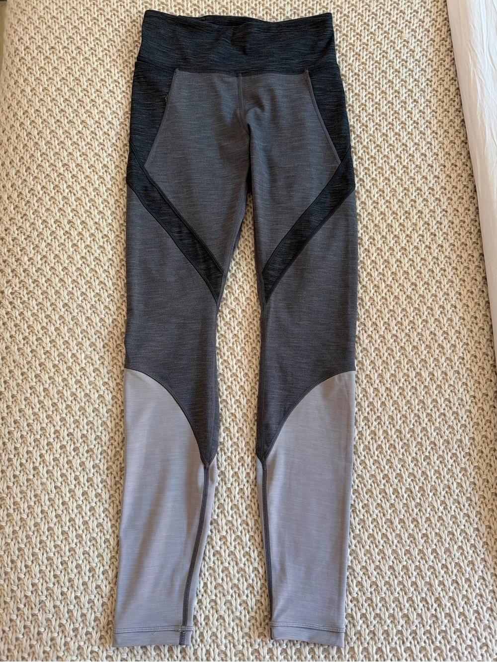 lululemon athletica Two-Tone Gray and Black Leggings